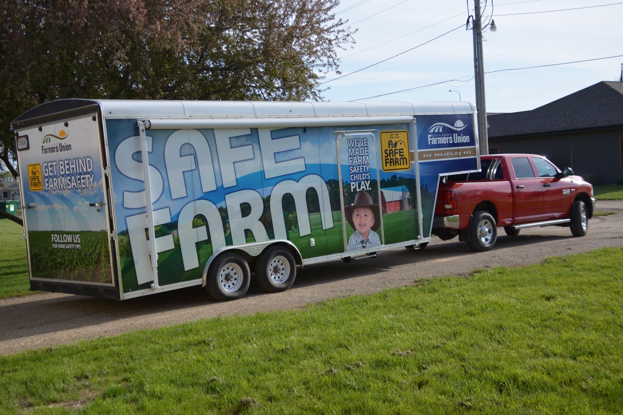 SD Farmers Union Safe Farm trailer — Get Behind Farm Safety